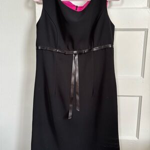 Elegant Black Dress with Pink Accents